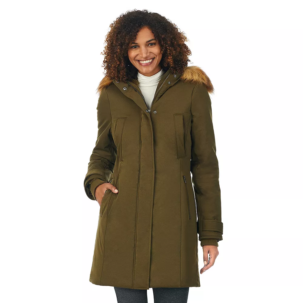 Women's Cuddl Duds Faux-Fur Hood Parka Coat 3 Women's Cuddl Duds Faux-Fur Hood Parka Coat