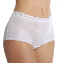 Cuddl Duds Lorraine Nylon Full Brief With Lace Trim Panty LR102
